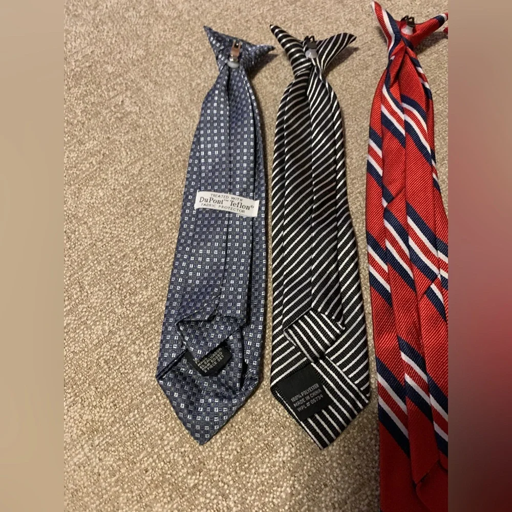 Boys Clip On Ties, Set of 4, Great Condition